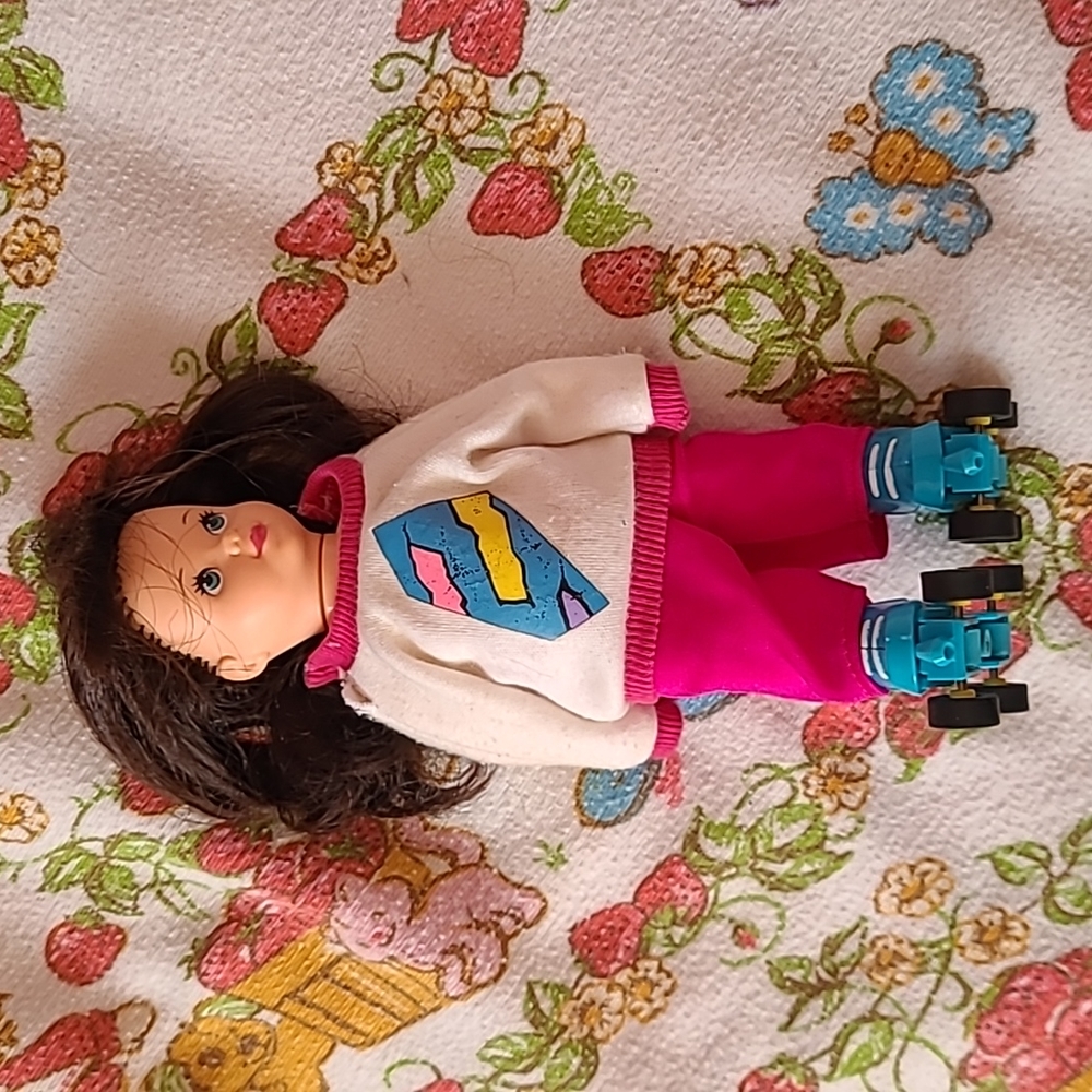 Vintage Galoob Bouncin Kids Rollerskate Doll